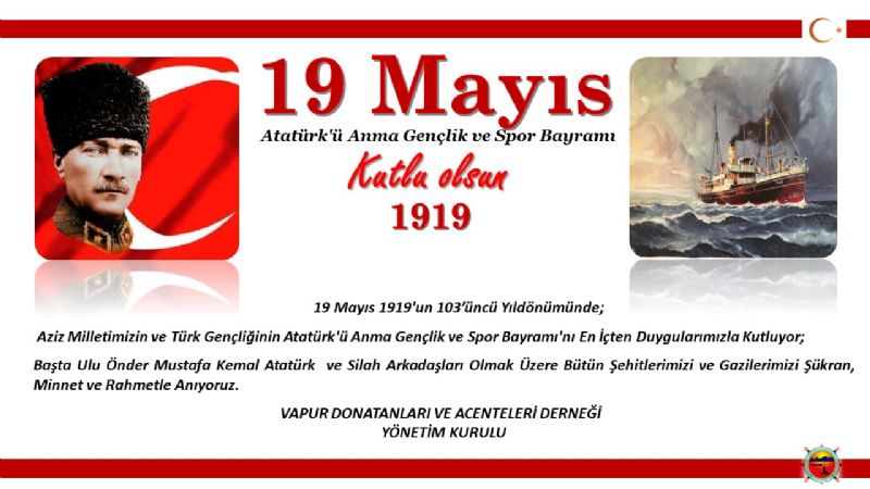 19 MAYIS ATATÜRK'Ü ANMA, GENÇLİK VE SPOR BAYRAMINIZ KUTLU OLSUN 1